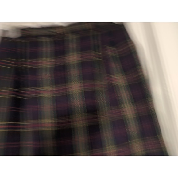 VTG Susan Bristol Plaid Maxi Skirt Sz 14 Navy Green 90s Academia Tartan Heritage - Picture 4 of 10